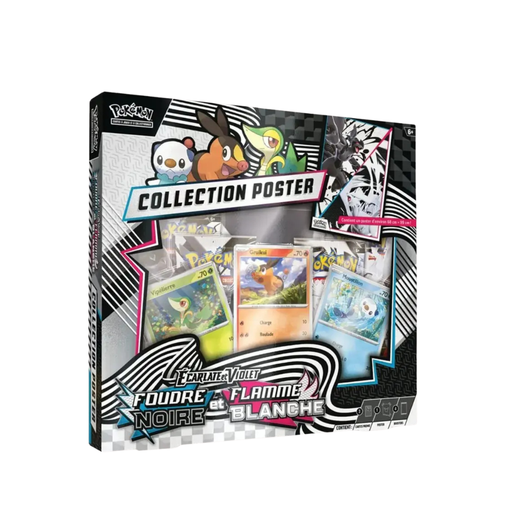 Coffret Poster Pokémon - Flamme Blanche & Foudre Noire - EV10.5 - Français