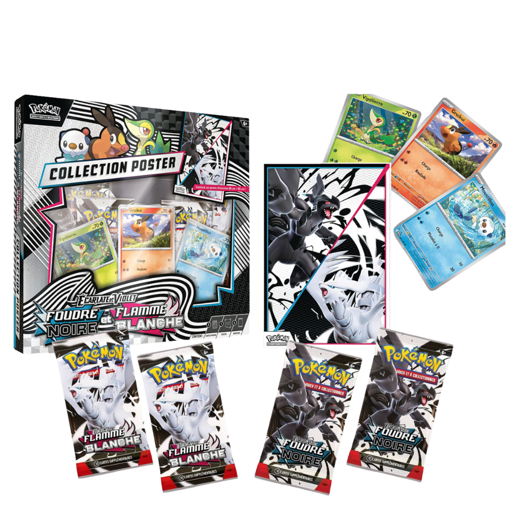 Coffret Poster Pokémon - Flamme Blanche & Foudre Noire - EV10.5 - Français