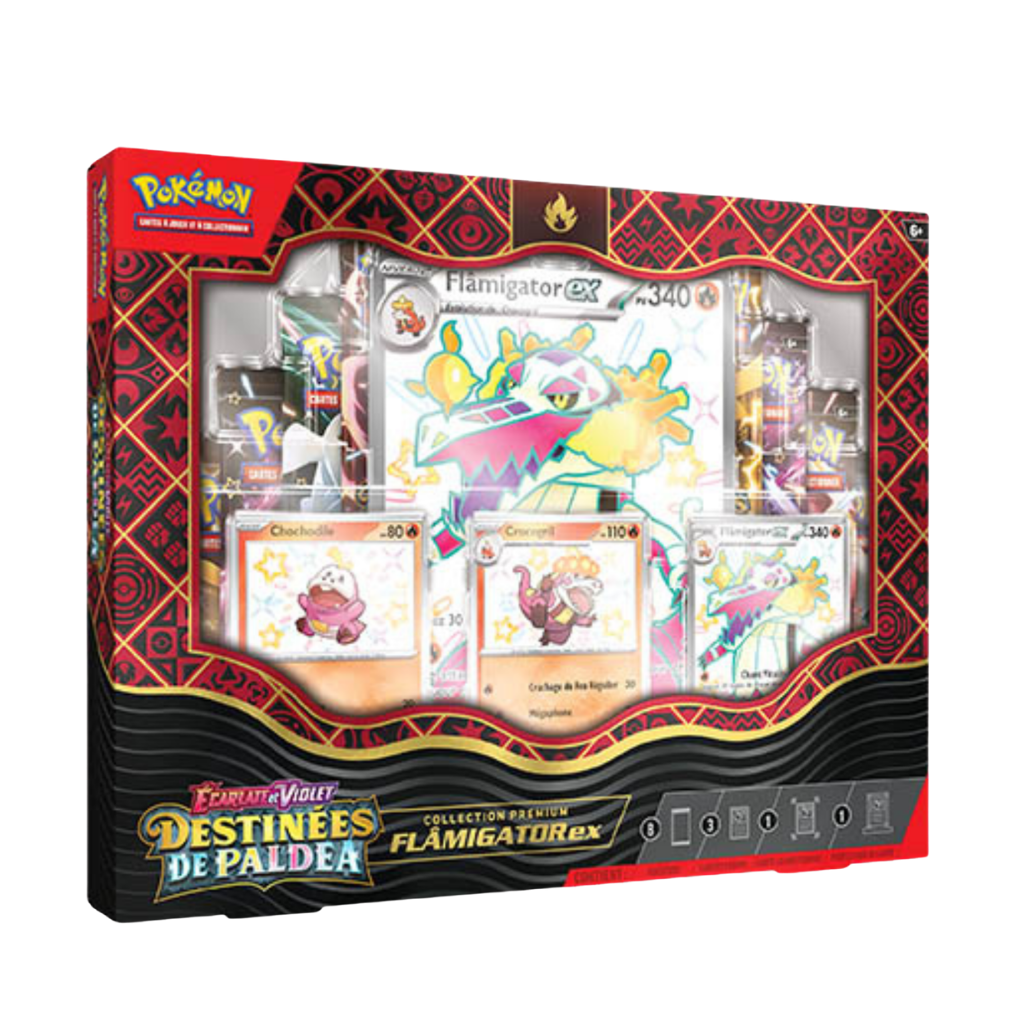 Coffret Premium Pokémon - Flamigator-ex - Destinées de Paldea - EV04.5 - Français